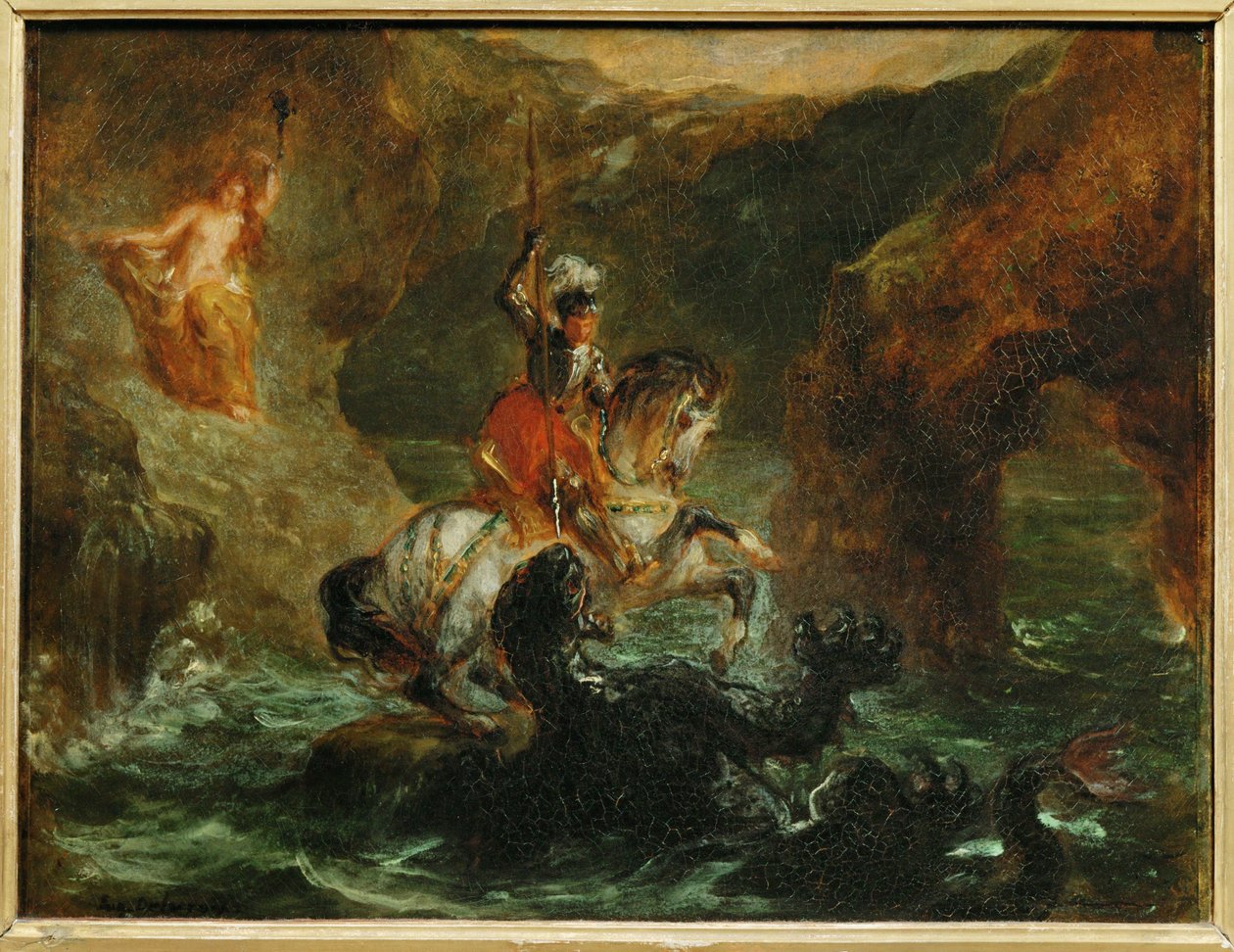 Heiliger Georg kämpft gegen den Drachen von Ferdinand Victor Eugene Delacroix