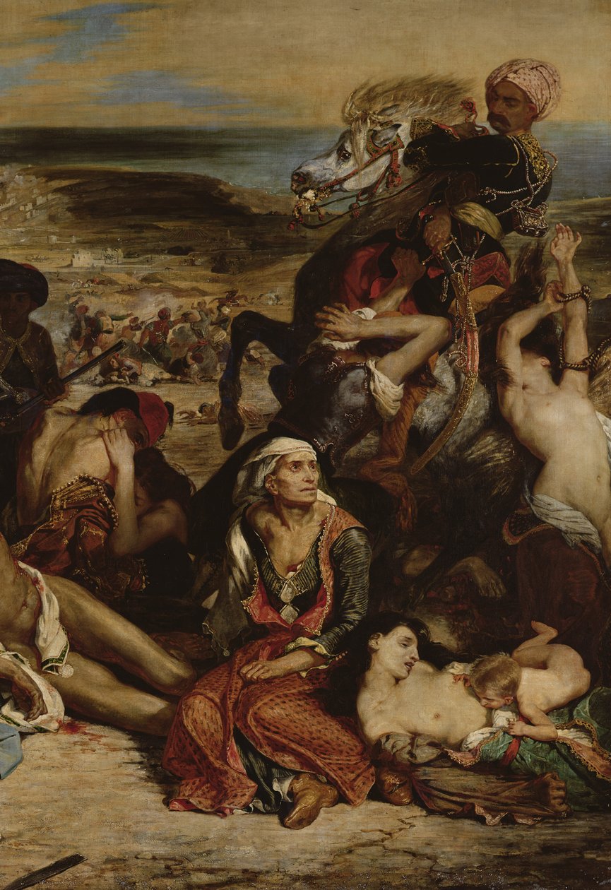 Szenen aus dem Massaker von Chios (Detail) von Ferdinand Victor Eugene Delacroix