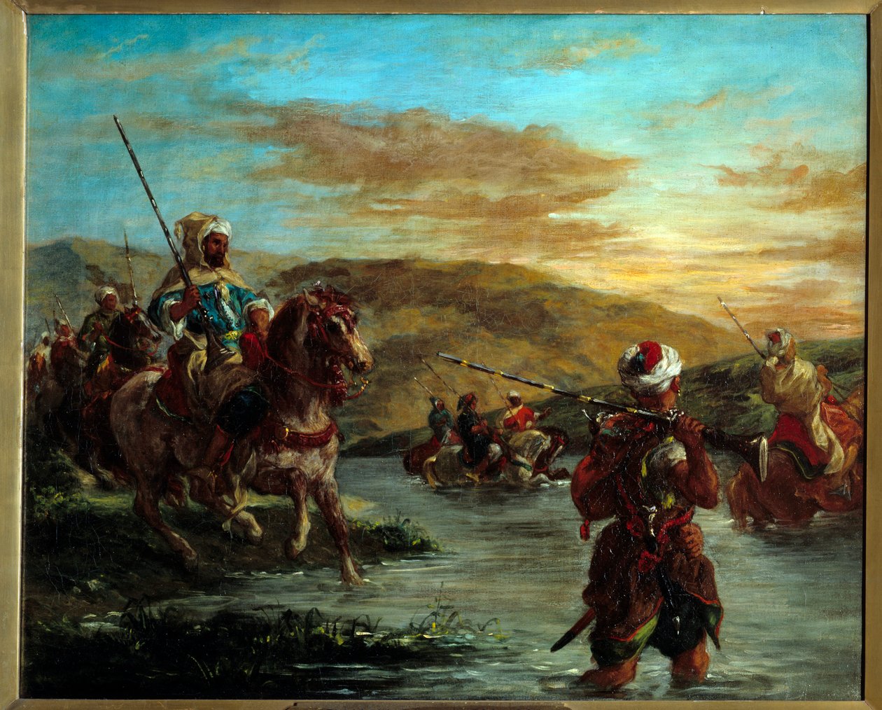 Der Durchgang eines Fords in Marokko von Ferdinand Victor Eugene Delacroix