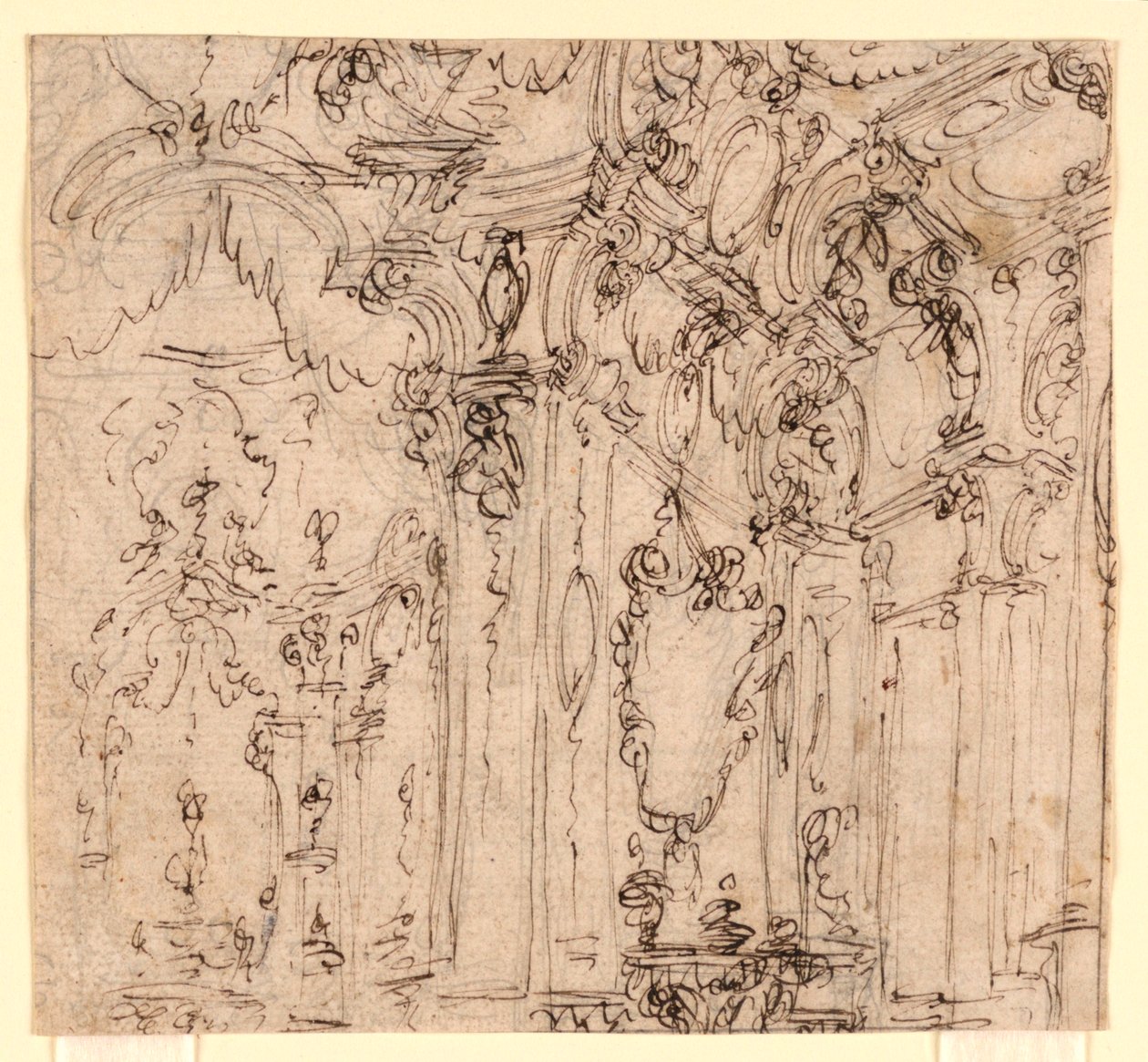 Bühnenbild: Halle in einem Palast von Ferdinando Galli Bibiena