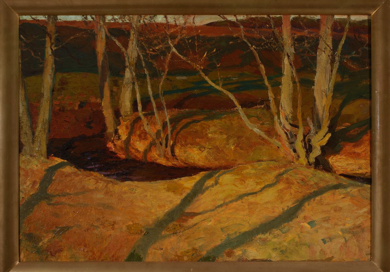 Herbstlandschaft bei Sonnenuntergang von Ferdynand Ruszczyc