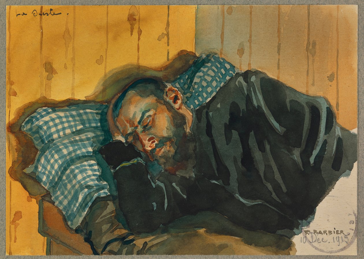 Porträt von Lavissiere beim Nickerchen, Gustrow von Fernand Barbier