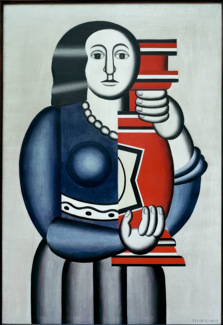 Frau mit einer Vase von Fernand Leger