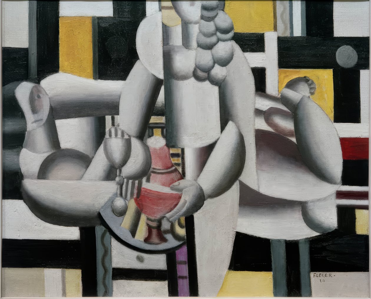 Zwei Frauen und Stillleben von Fernand Leger