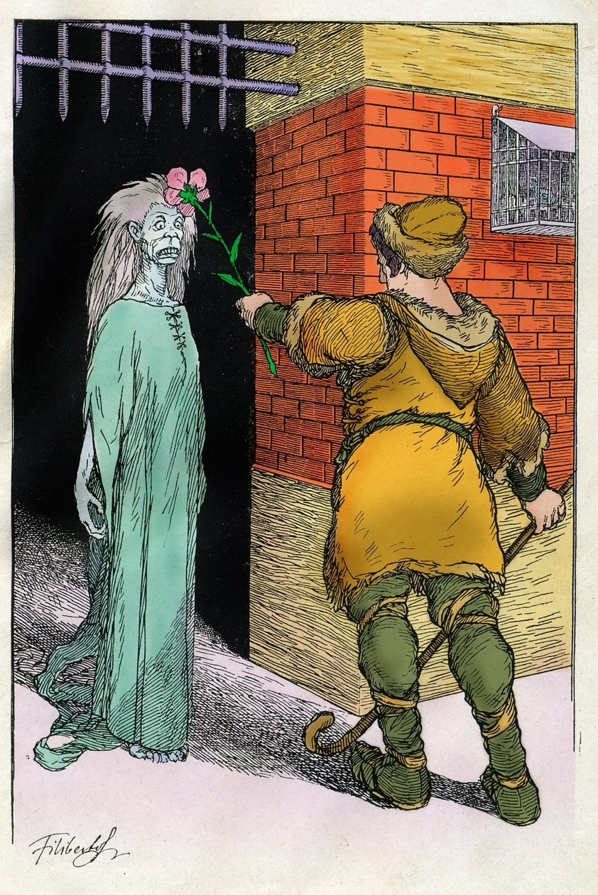 Illustration von Filiberto Scarpelli für die Fabel 