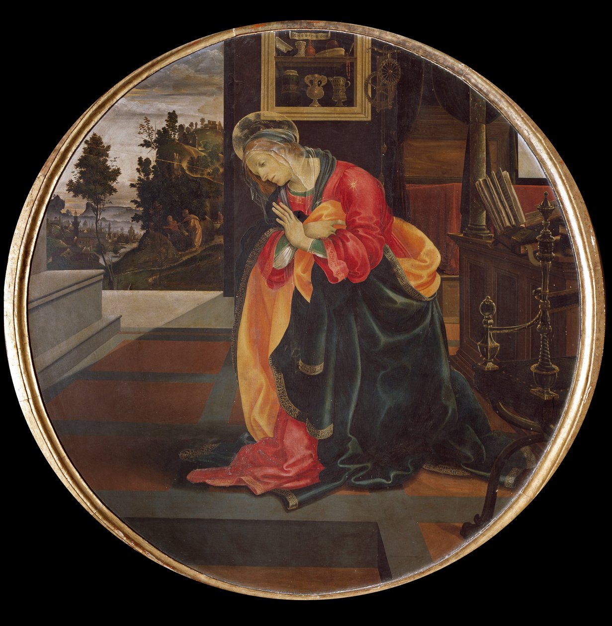 Die Verkündigung (Detail) von Filippino Lippi