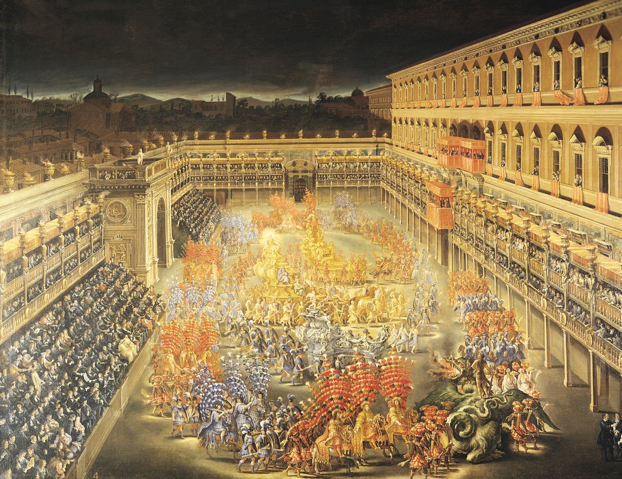 Fest zu Ehren von Königin Christina (1626-89) von Schweden im Palazzo Barberini von Filippo Lauri
