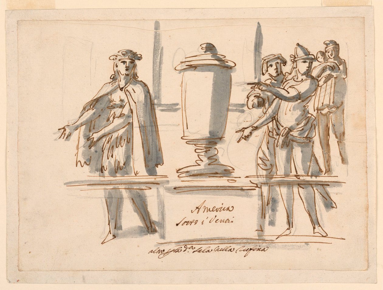 Allegorie von Amerika, Dekoration für den Salon von Kardinal Falconieri in Frascati von Filippo Marchionni