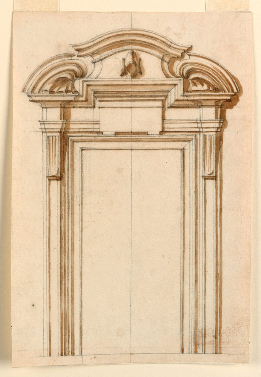 Ansicht eines Türrahmens, 1750–75 von Filippo Marchionni