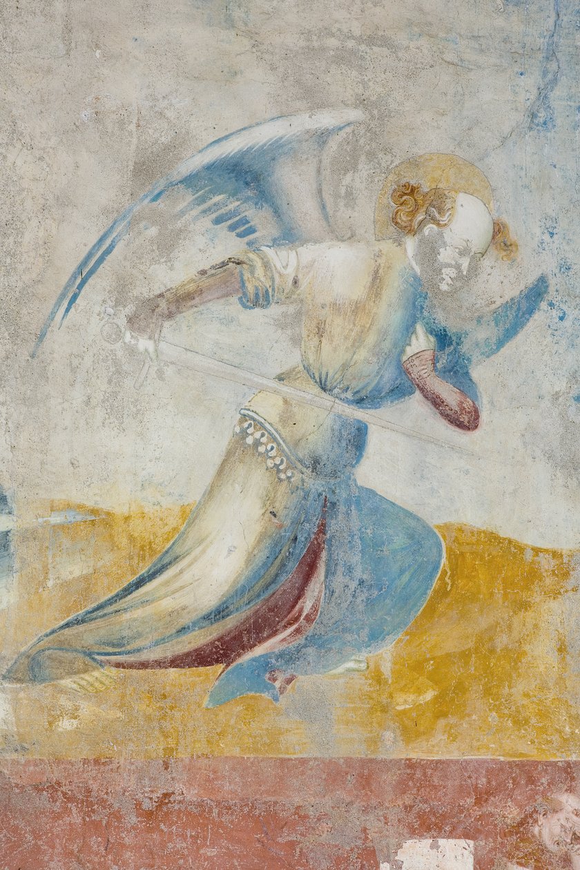 Engel, Detail des Jüngsten Gerichts, ca. 1400 (Detail) von Filippolo de and Veris da Milano Veris da Milano