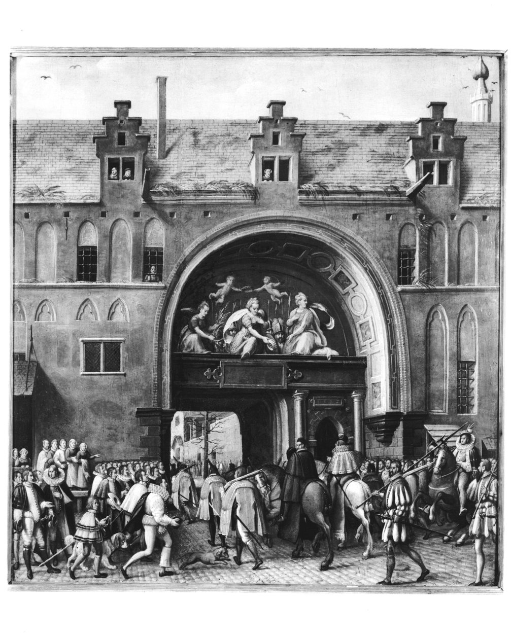 Einzug von Hercule Francois von Frankreich, Herzog von Alençon (1554-84) in Antwerpen, 19. Februar 1582 von Flemish School