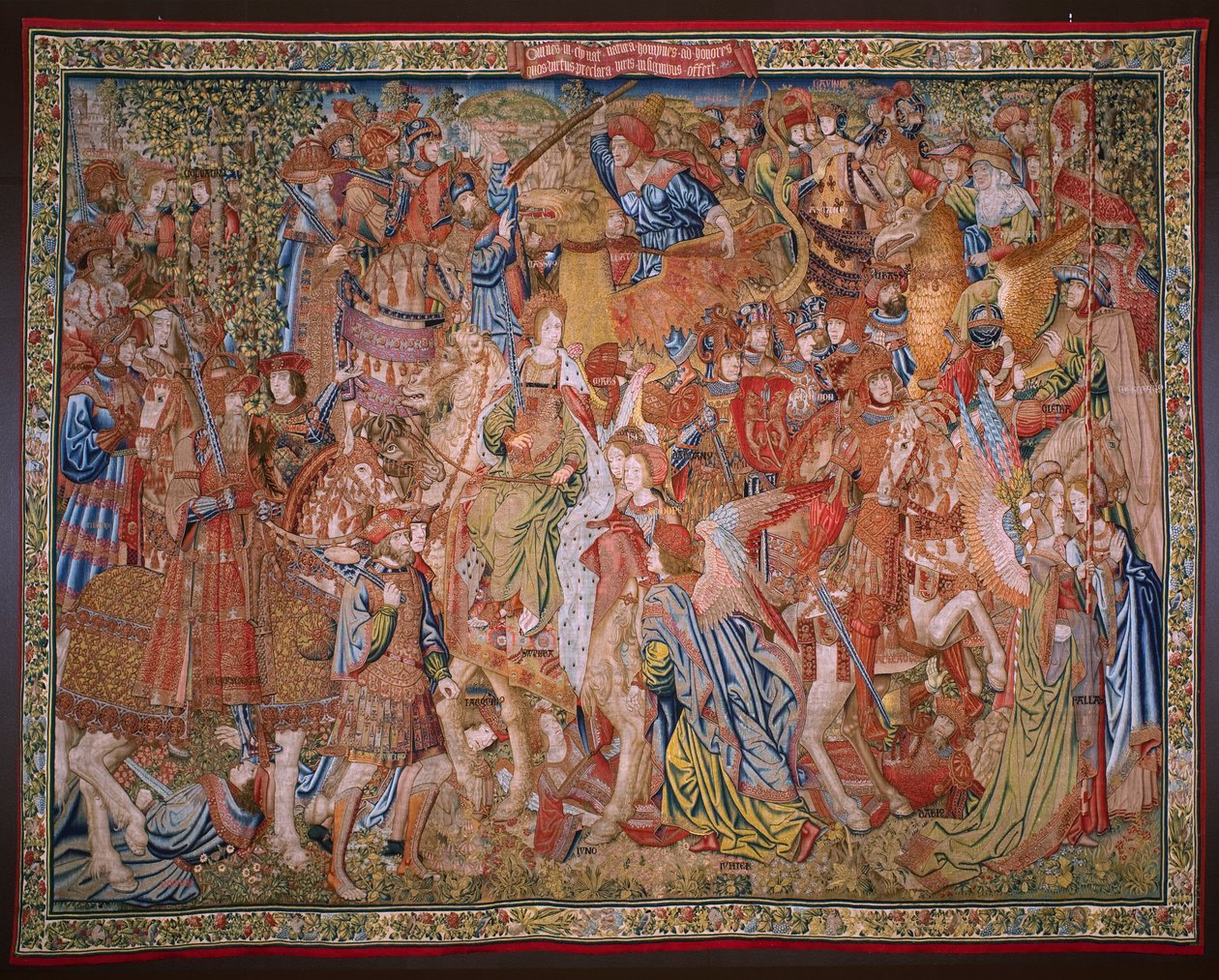 Flemischer Wandteppich. Serie Moralitäten: Die Tugend der Ehren. Ca. 1520. von Flemish School