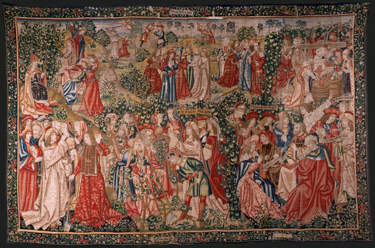 Serie Das Gleichnis von den Arbeitern im Weinberg. Der Ruf an die Arbeiter. Erster Wandteppich der Serie. Herstellung Brüssel, Pieter van Aelsts Werkstätten (?). Ca 1500. von Flemish School