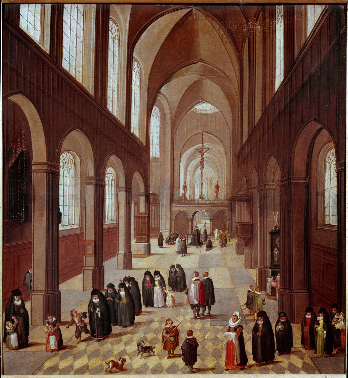 Innenansicht der Kirche von Flemish School