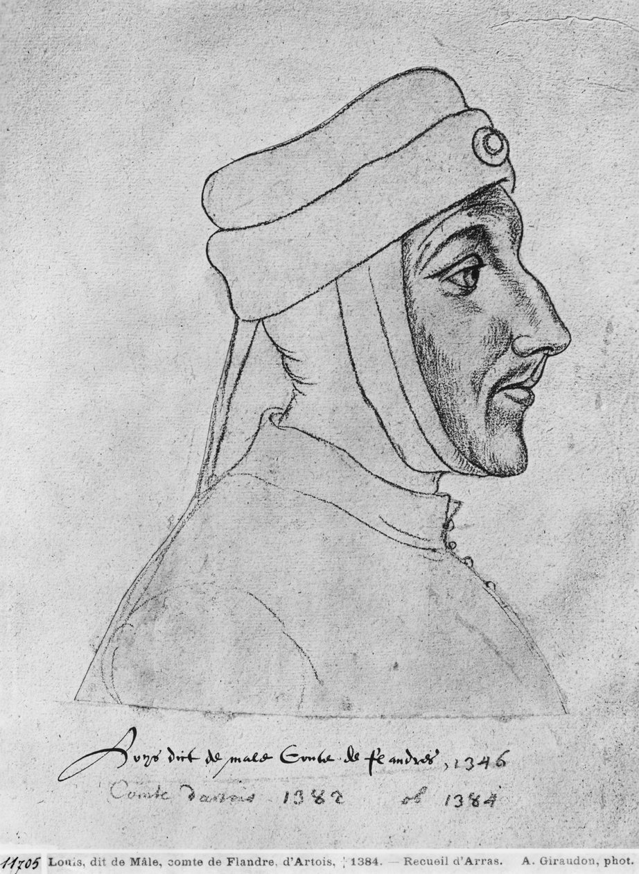 Ms 266 fol.54 Louis II. von Flandern, auch Louis III. von Artois und Louis I. von Palatin-Burgund, bekannt als Louis von Male, aus 