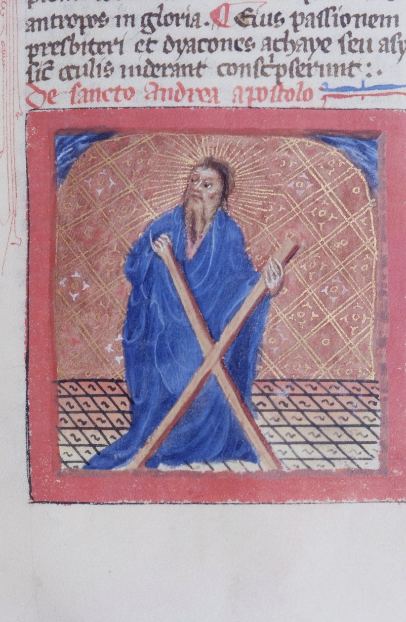 Ms Gen 1111 Seite aus der Legenda Aurea, Brügge, ca. 1400-10 von Flemish School