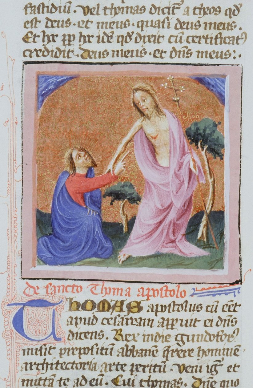 Ms Gen 1111 Seite aus der Legenda Aurea, Brügge, ca. 1400-10 von Flemish School