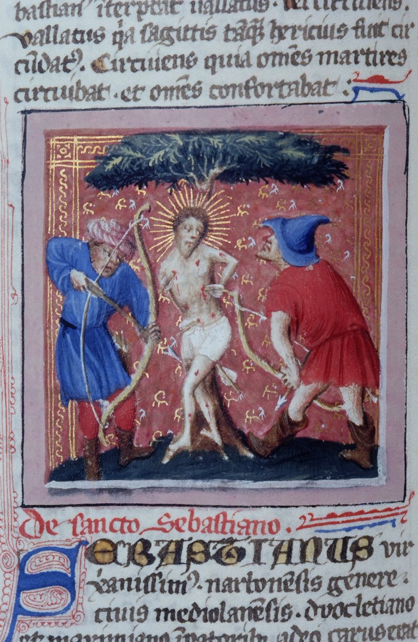 Ms Gen 1111 Seite aus der Legenda Aurea, Brügge, ca. 1400-10 von Flemish School