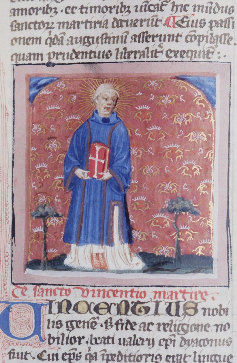 Ms Gen 1111 Seite aus der Legenda Aurea, Brügge, ca. 1400-10 von Flemish School