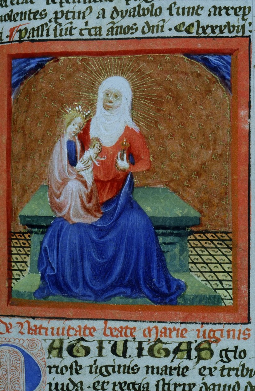 Seite aus der Legenda Aurea, Brügge, ca. 1400-10 von Flemish School