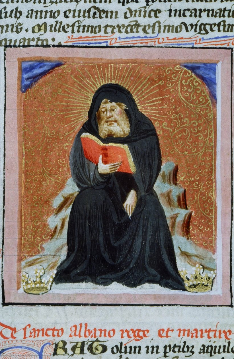 Seite aus der Legenda Aurea, Brügge, ca. 1400-10 von Flemish School