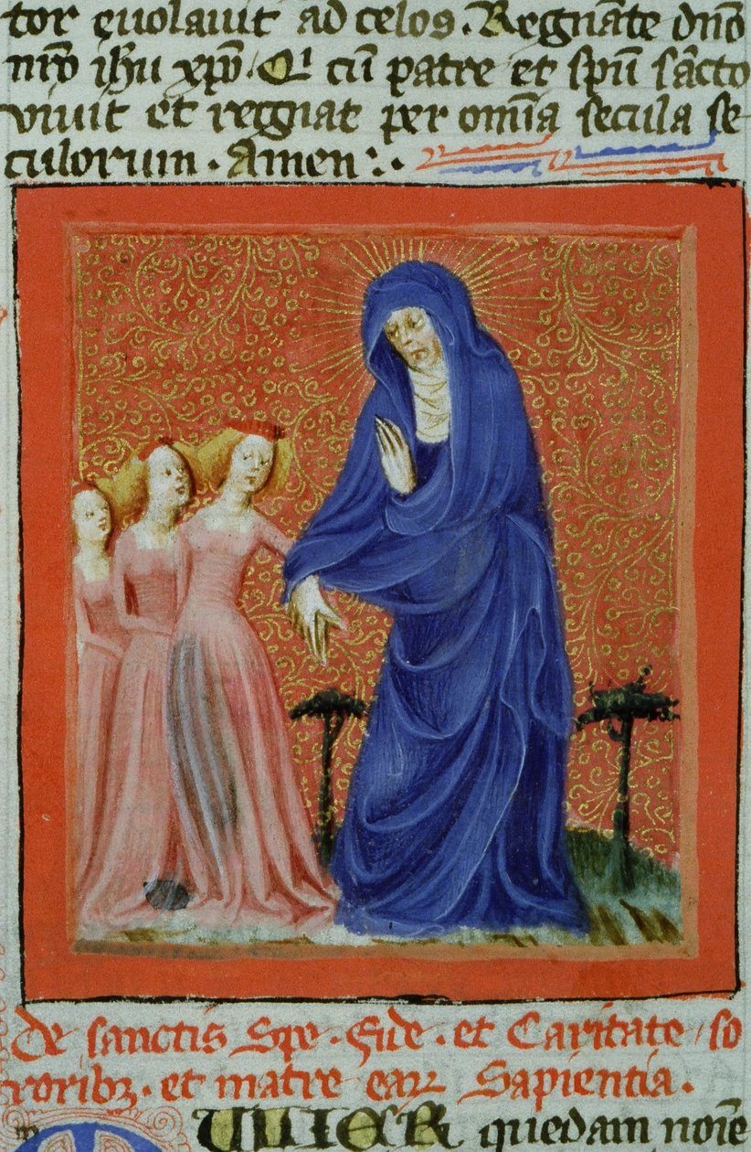 Seite aus der Legenda Aurea, Brügge, ca. 1400-10 von Flemish School
