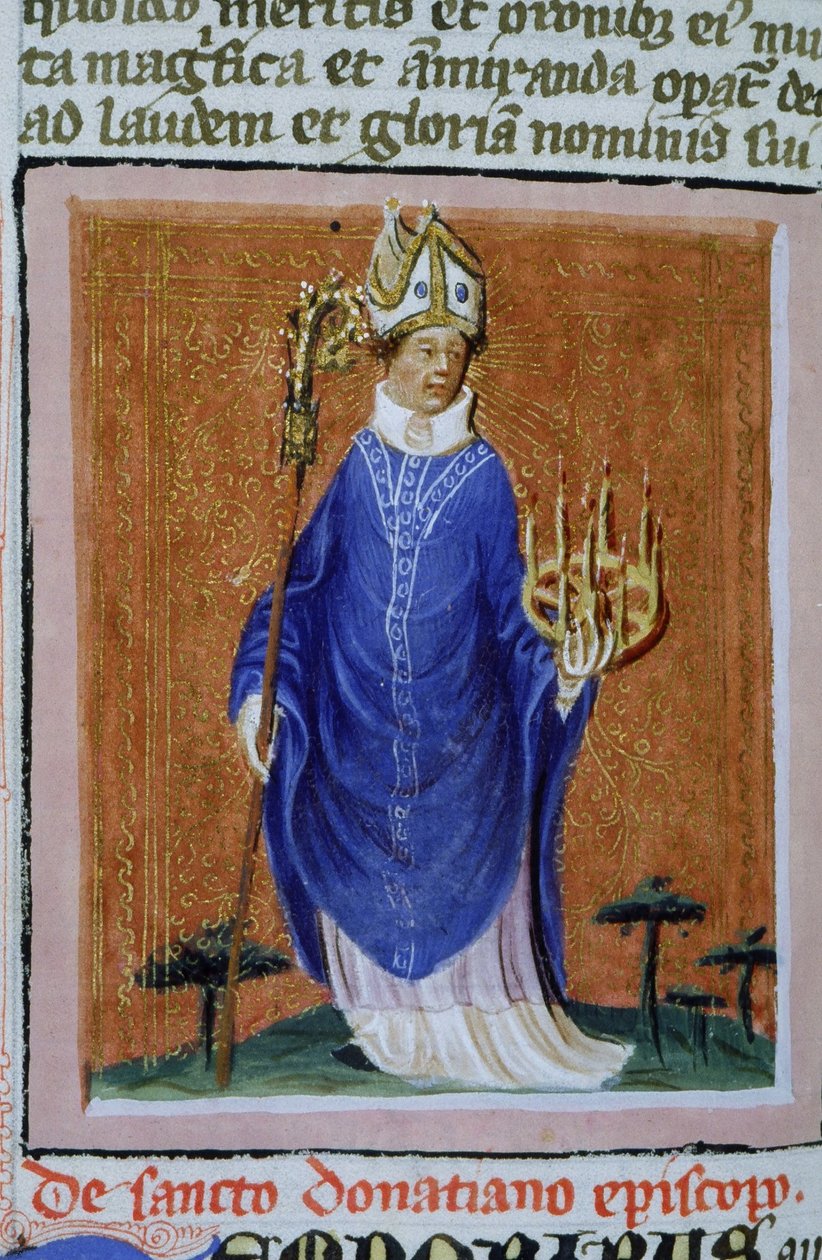 Seite aus der Legenda Aurea, Brügge, ca. 1400-10 von Flemish School