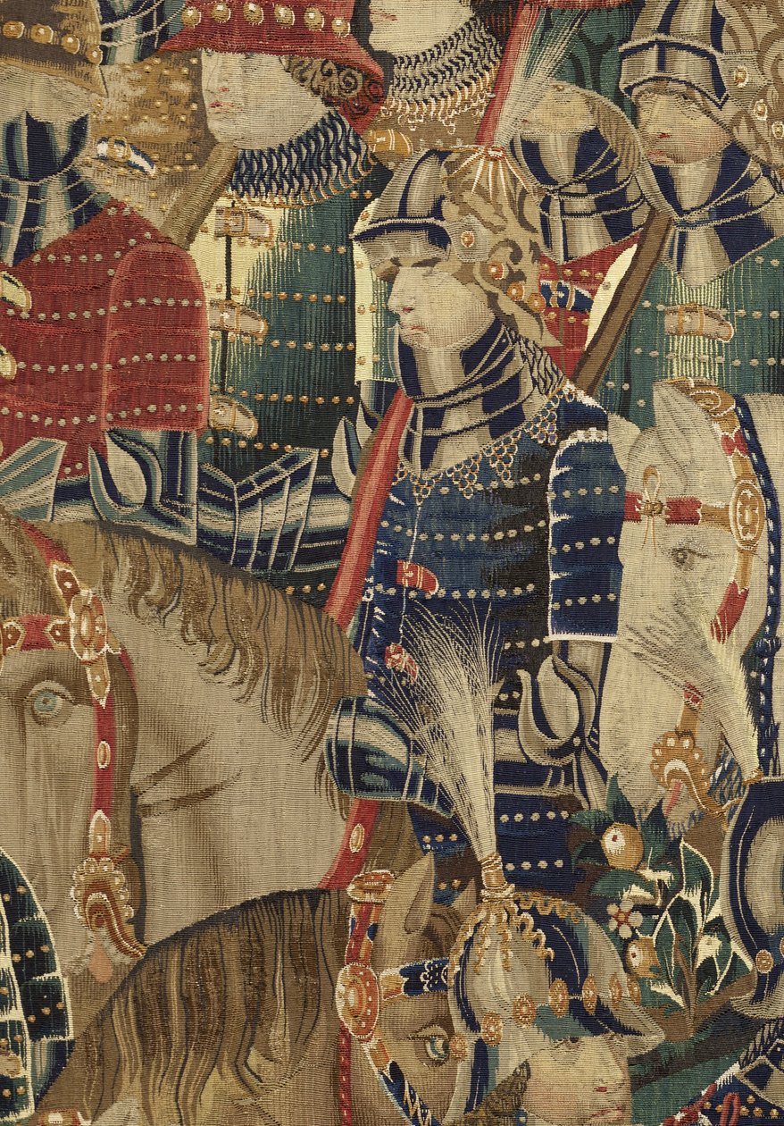 Wandteppich, der die Eroberungen von König Alfons V. von Portugal zeigt, Tournai (Detail) von Flemish School