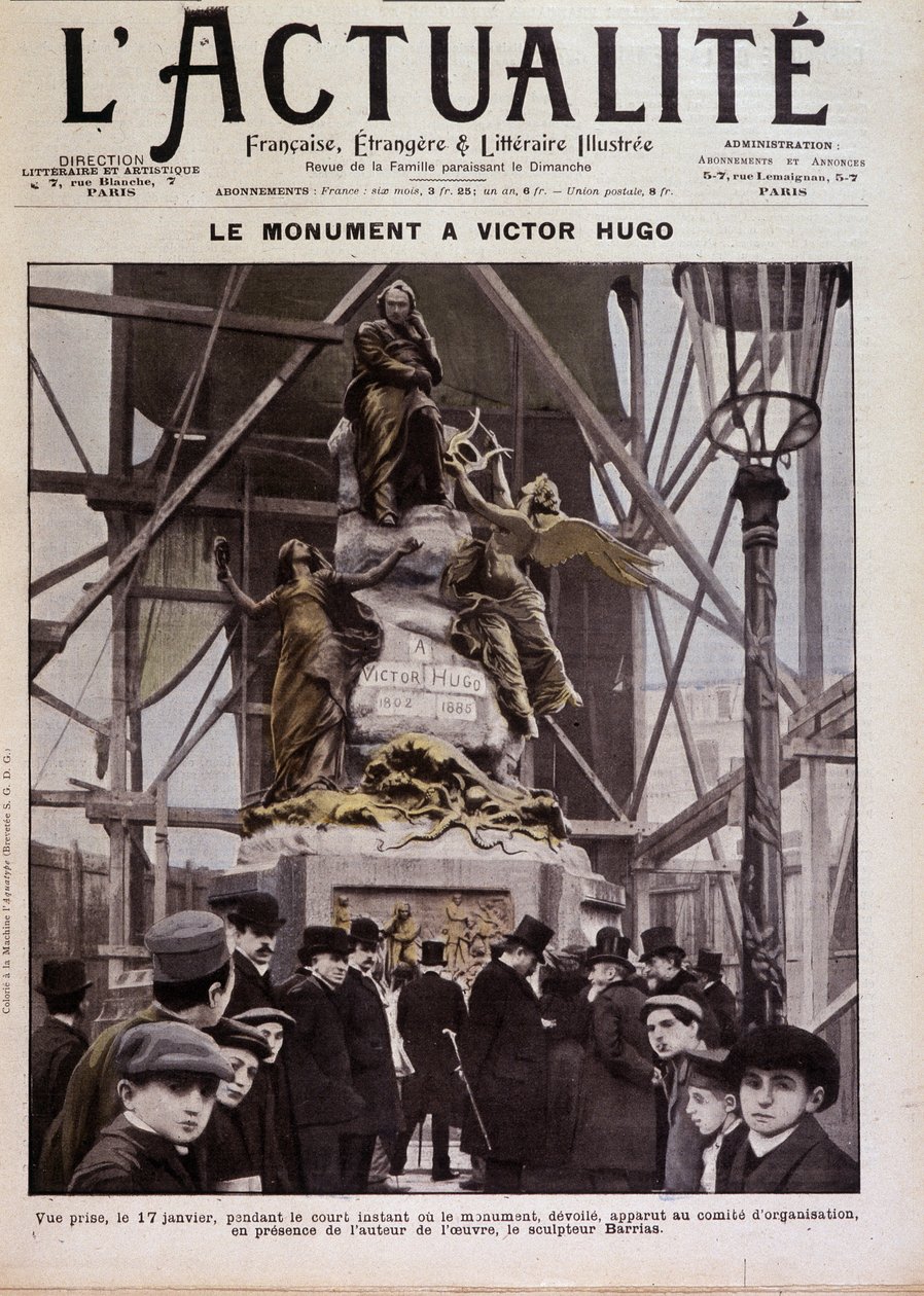 Einweihung des Denkmals für Victor Hugo von Barrias, Paris, 17. Januar von Félix Joseph Barrias