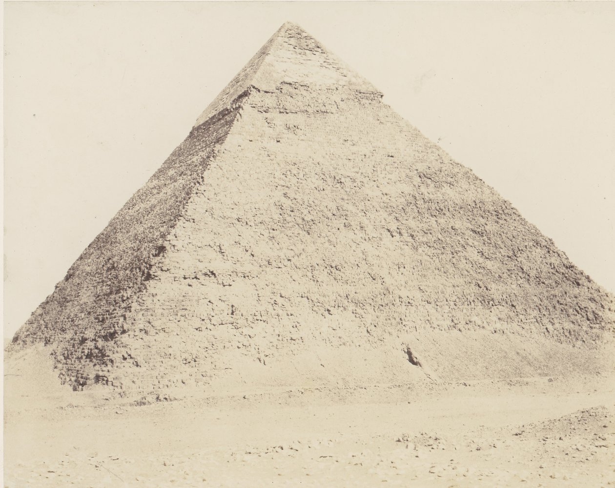 Djizeh Nekropole von Memphis, Pyramide von Chephren, 1851-52, gedruckt 1853-54 von Félix Teynard