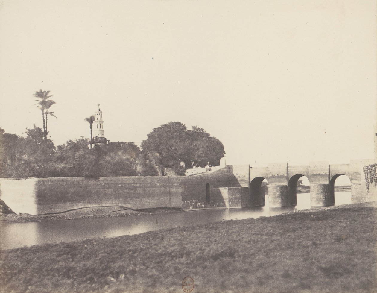 Syout, Brücke über den Großen Kanal, 1851-52, gedruckt 1853-54 von Félix Teynard
