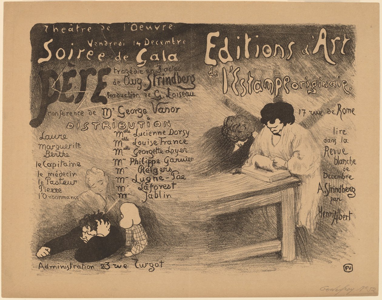Père: Tragödie in 3 Akten von Aug. Strindberg, 1894 von Félix Vallotton