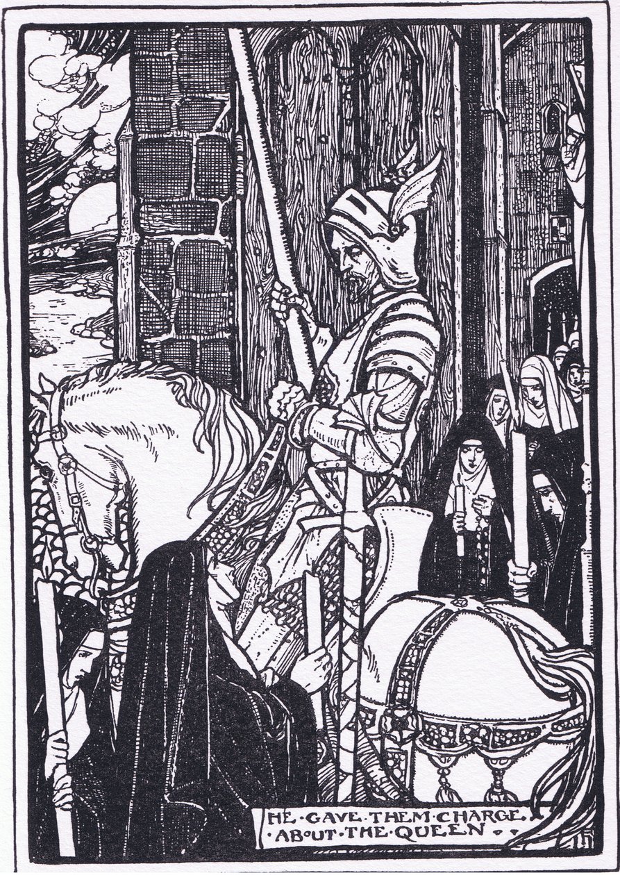Er gab ihnen den Auftrag über die Königin (Guinevere) von Florence Harrison