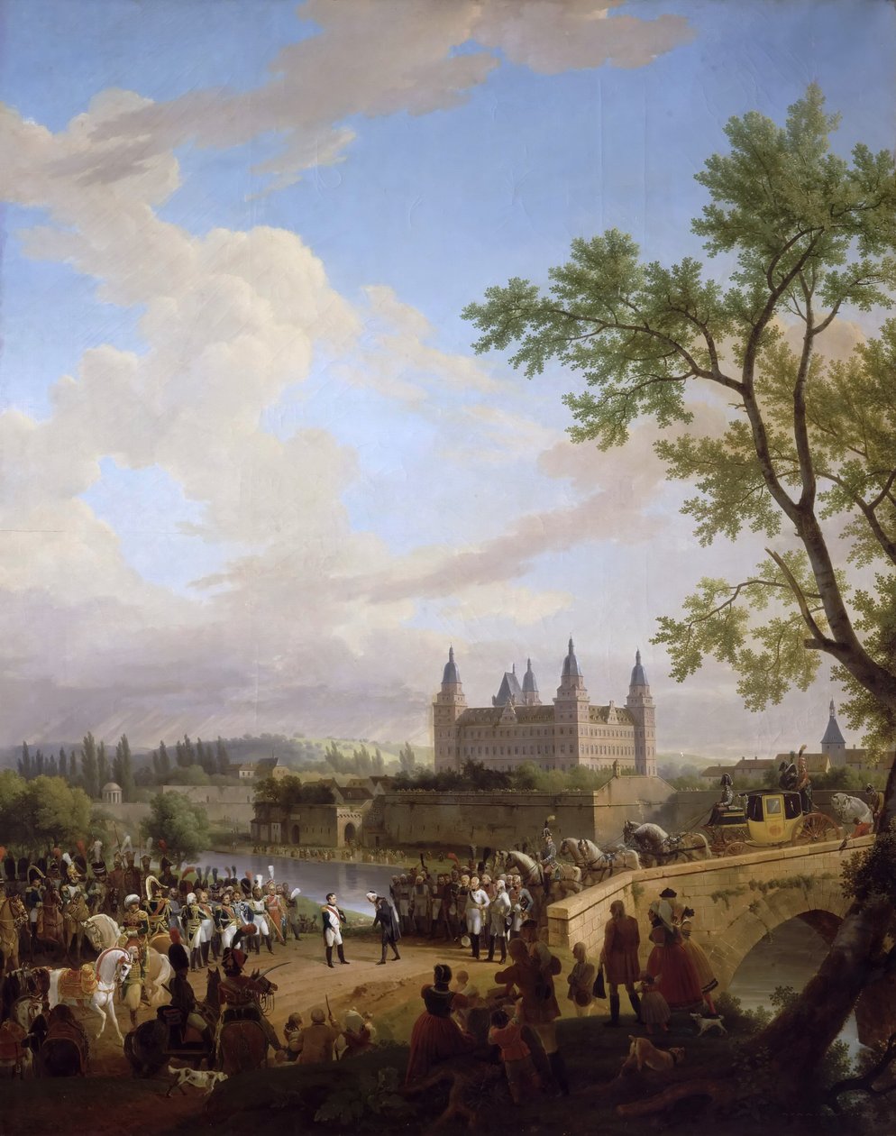 Treffen zwischen Napoleon und Baron Karl von Dalberg in Aschaffenburg, 2. Oktober, 1806 von Florent Fidèle Constant Bourgeois du Castelet