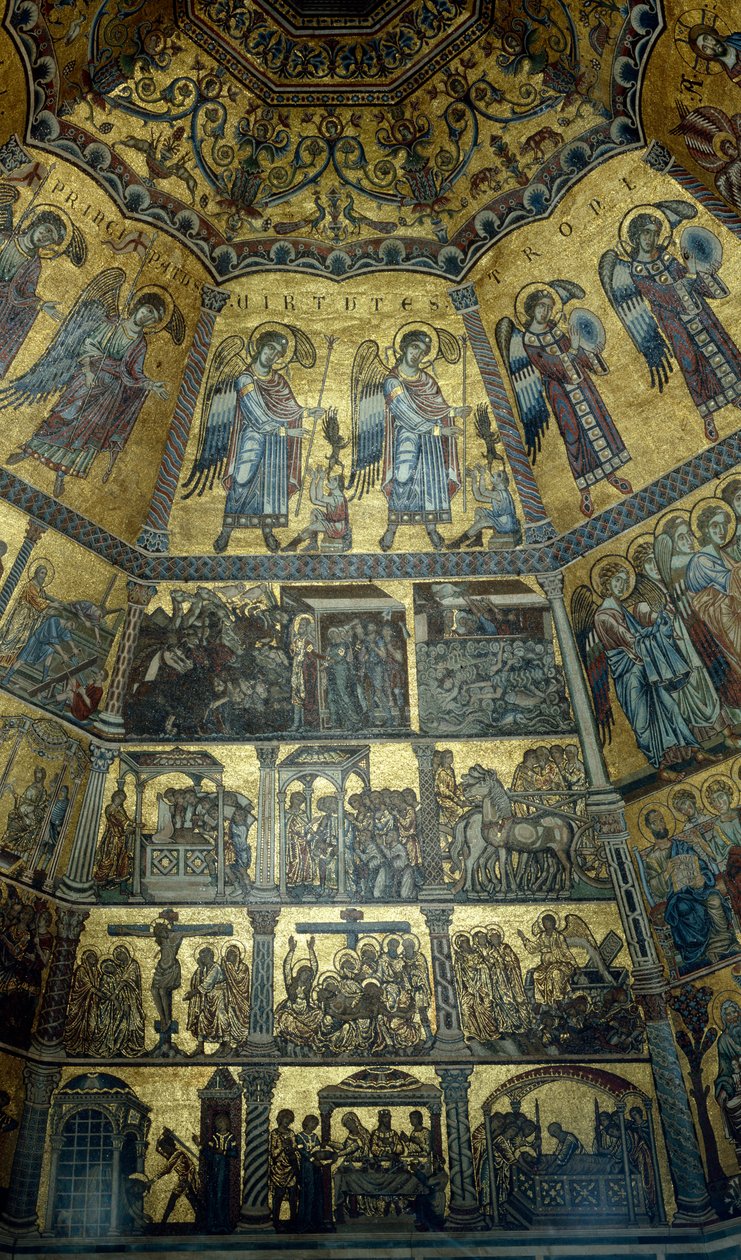 Mosaik an der Kuppeldecke des Baptisteriums von St. Johannes, Florenz von Florentine School