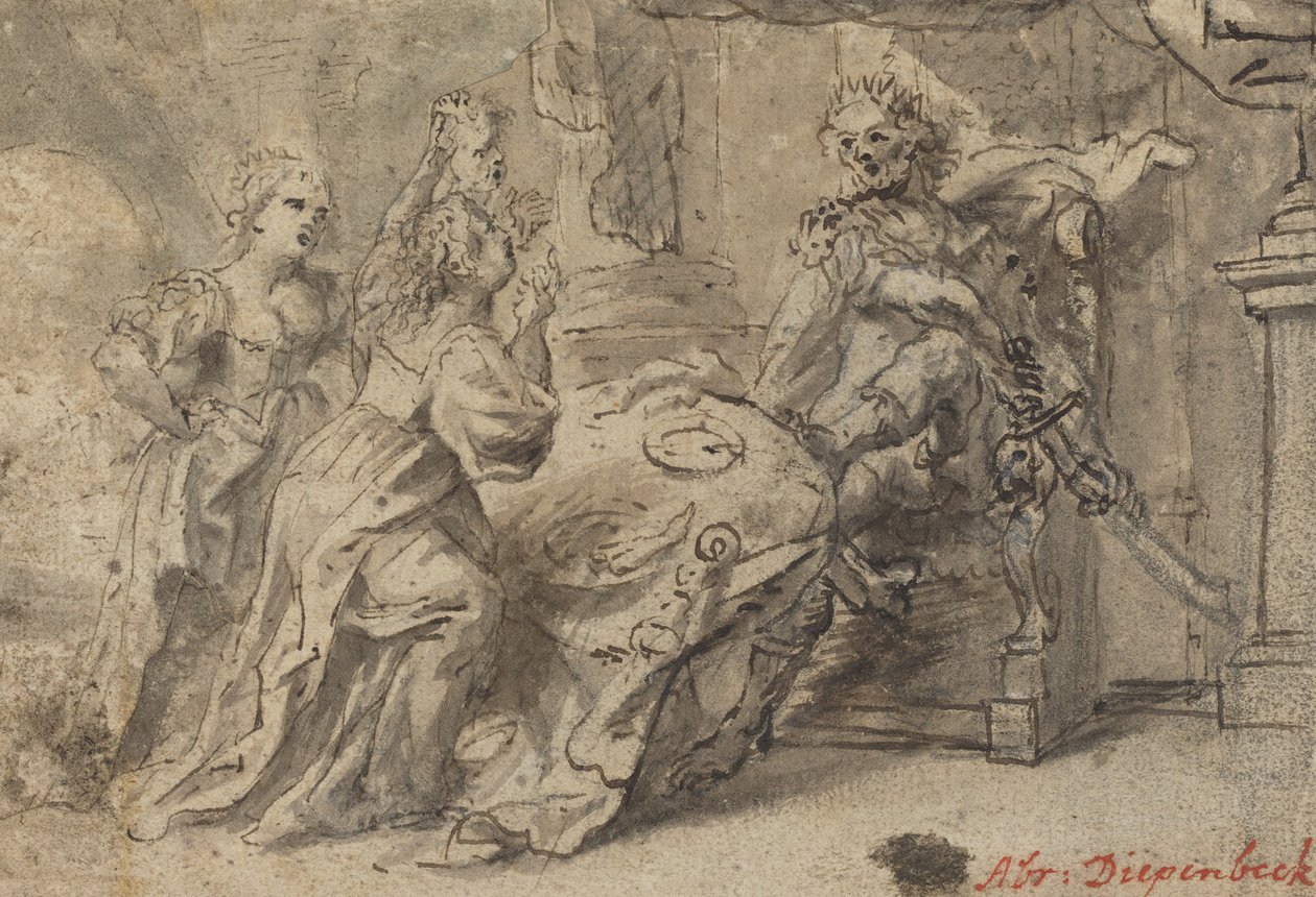 Philomela, Procne und der thrakische König Tereus von Follower of Abraham van Diepenbeeck