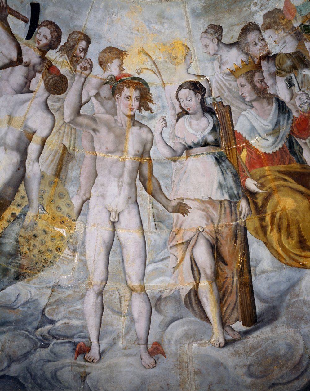 Merkur, Bote der Götter und Psyche, Janus rechts von Fontainebleau School