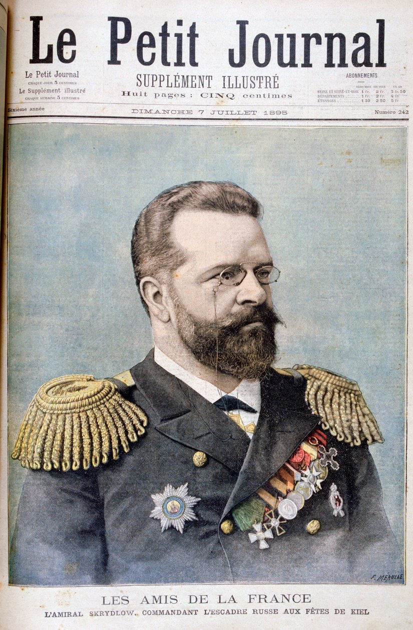 Admiral Nikolai Skrydlov, russischer Marineoffizier, 1895 von Fortuné Méaulle