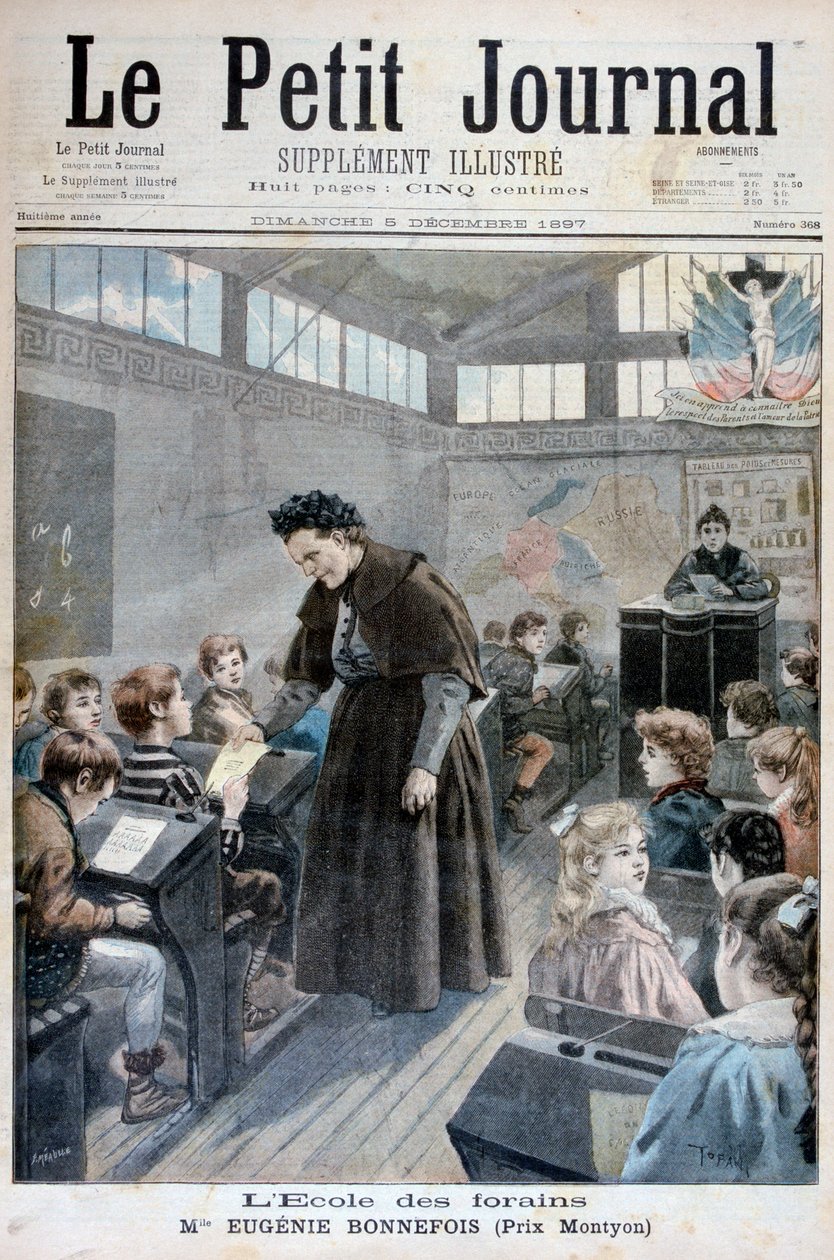 Mademoiselle Eugenie Bonnefois, Gründerin einer Schule für Kinder von Schaustellern, 1897 von Fortuné Méaulle