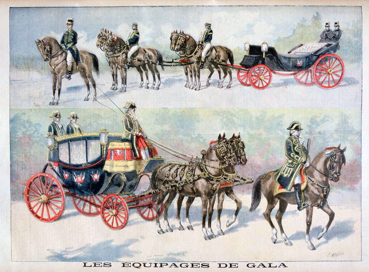 Arten von Galawagen, 1896 von Fortuné Méaulle