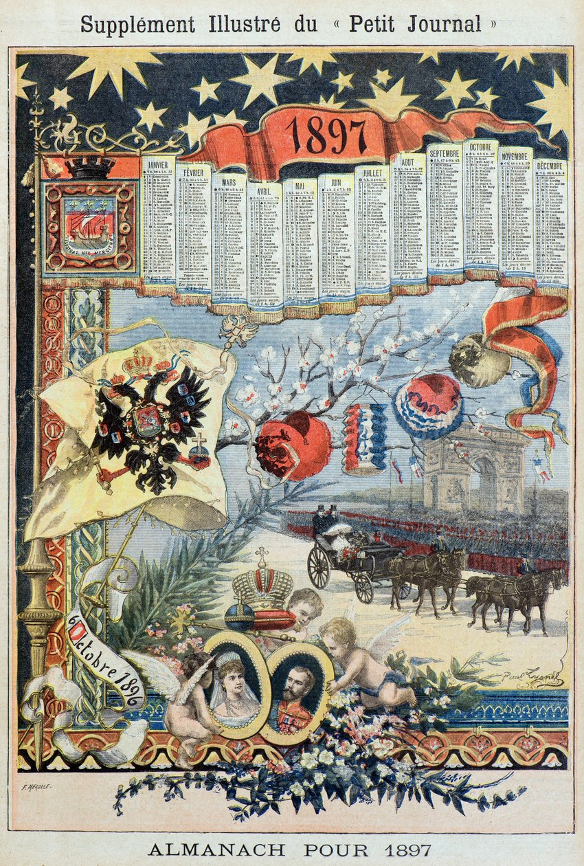 Almanach für das Jahr 1897 (Gravur) von Fortune Louis Meaulle
