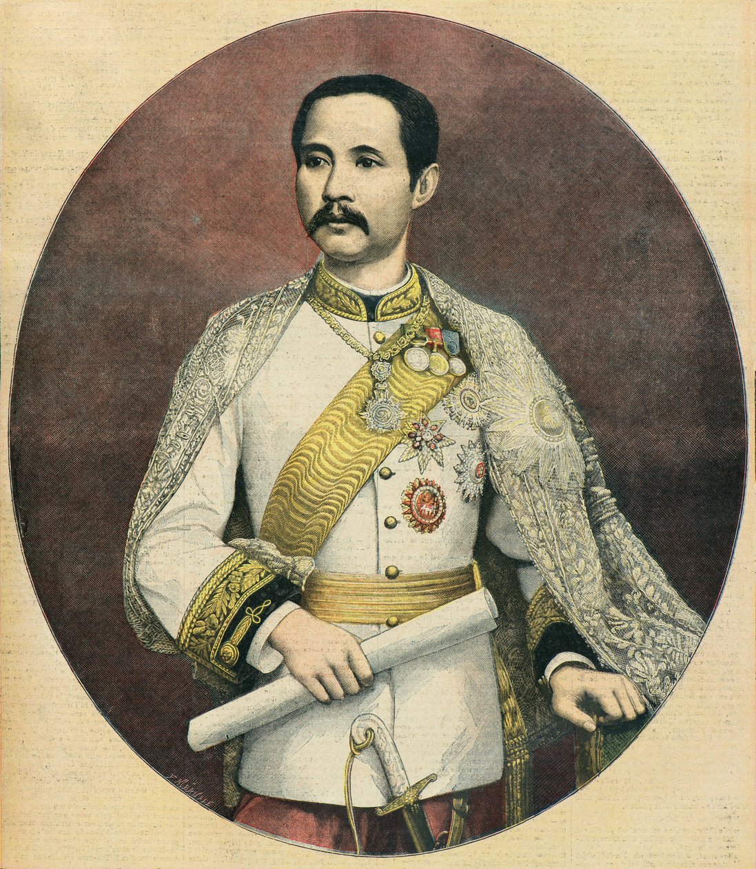 Porträt von König Rama V. von Siam von Fortune Louis Meaulle