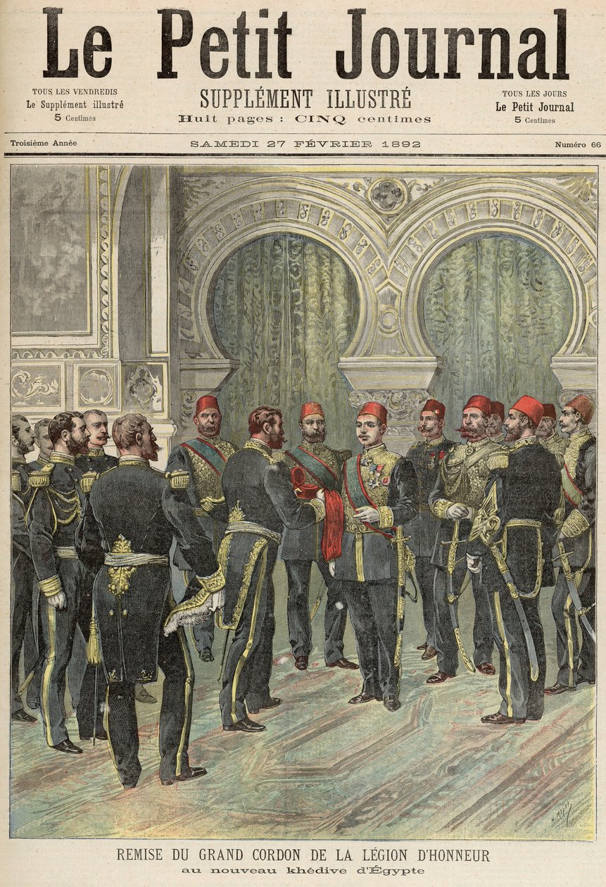 Rückkehr des Grand Cordon der Ehrenlegion zum neuen Khedive von Ägypten, aus 