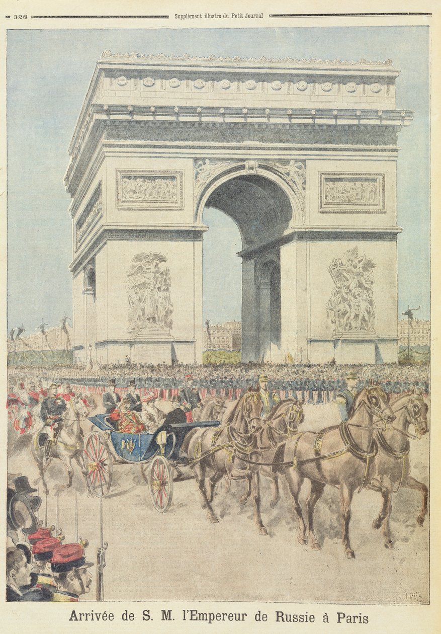 Zar Nikolaus II. (1894-1917) in Paris, aus 