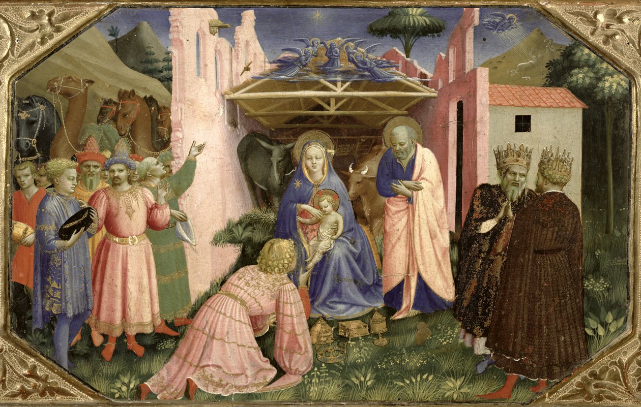 Anbetung der Könige, aus der Predella des Verkündigungsaltars, ca. 1430-32 von Fra Angelico