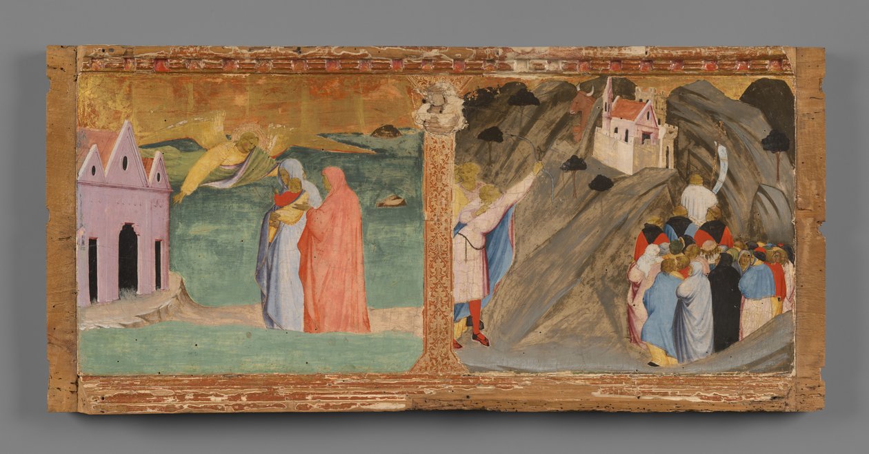 Predella: Zwei Szenen aus der Legende des Heiligen Michael von Fra Angelico