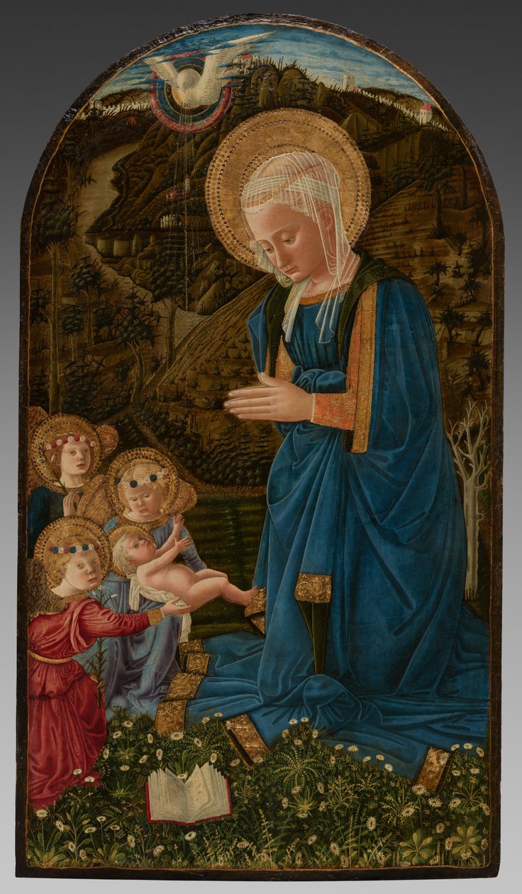 Maria mit dem Kind und Engeln von Fra Filippo Lippi