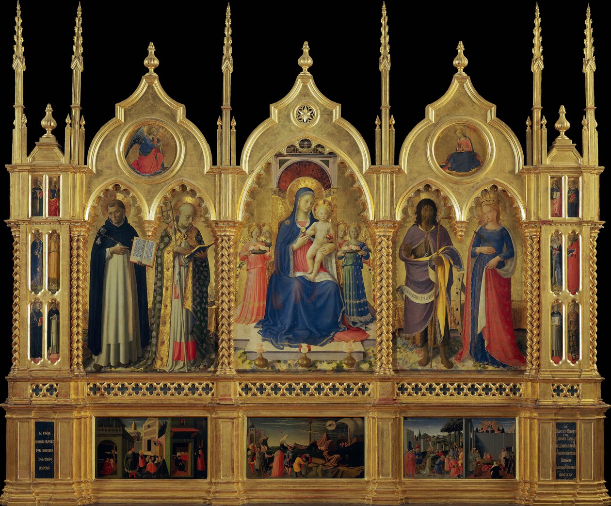 Maria mit Kind und Heiligen Das Perugia-Altarbild, ca. 1437 von Fra Giovanni Angelico da Fiesole