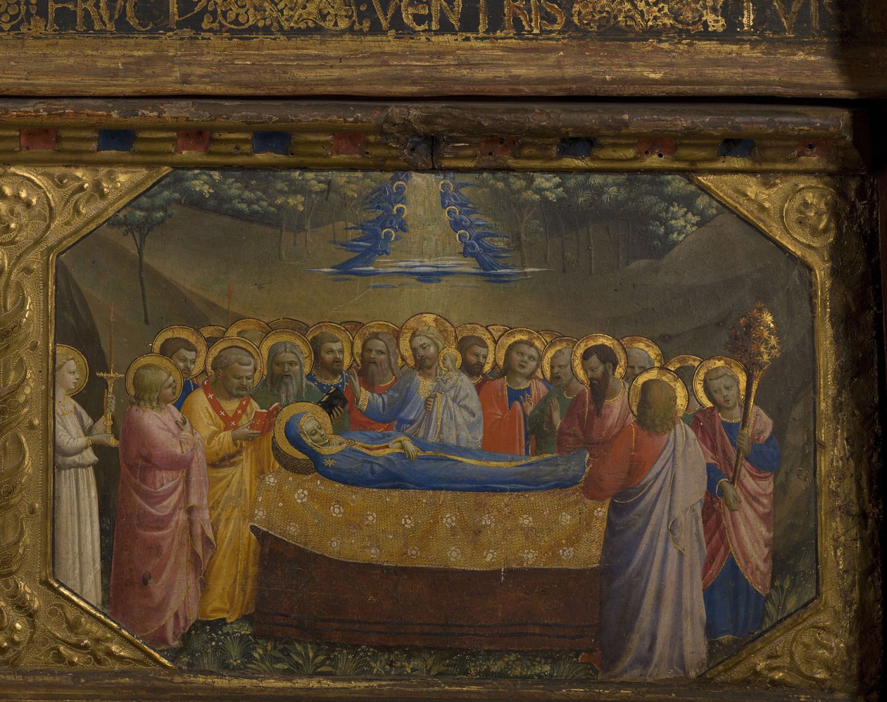 Der Tod der Jungfrau, Das Verkündigungsretabel mit 5 Predellenszenen, 1430-1432 von Fra Giovanni Angelico da Fiesole