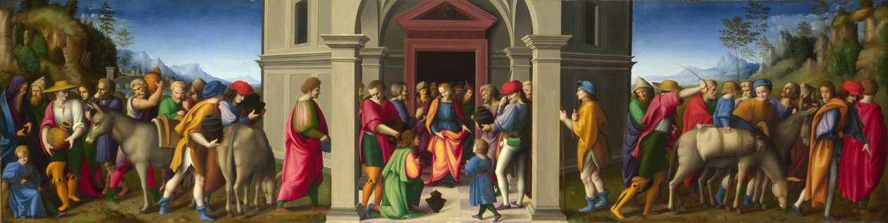 Joseph empfängt seine Brüder bei ihrem zweiten Besuch in Ägypten von Francesco Ubertini Bacchiacca